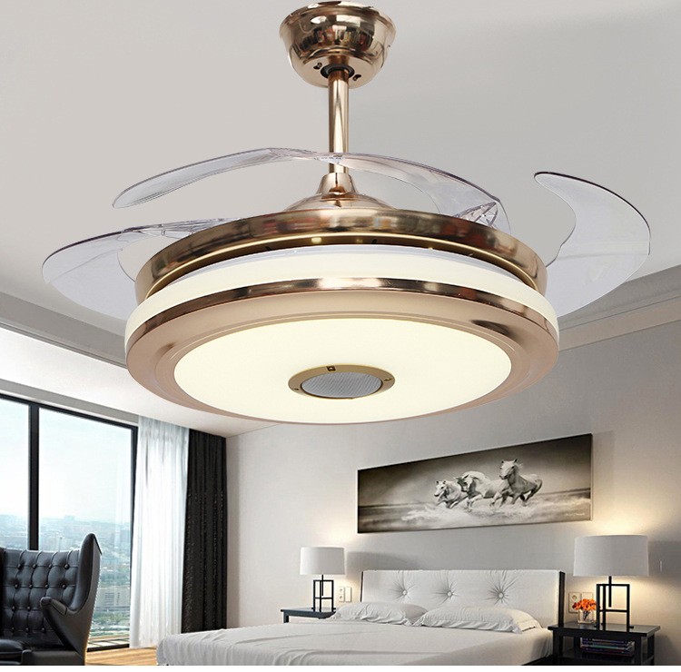 隱形led遙控風(fēng)扇燈簡(jiǎn)約大氣吊扇燈客廳臥室餐廳電風(fēng)扇燈